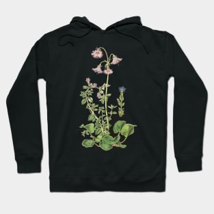 Wildflowers Vintage Botanical Illustration Hoodie